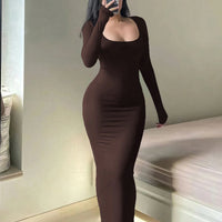 Women's Long Sleeve Slim Fit Dress
