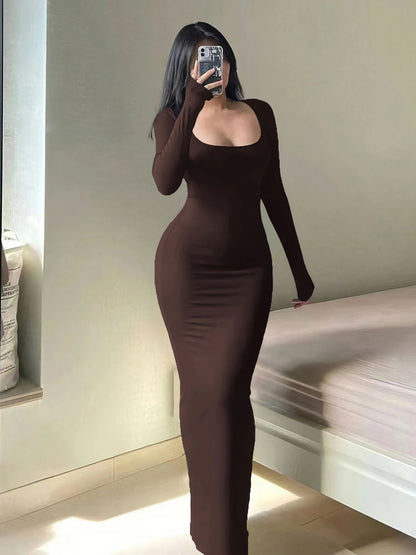 Women's Long Sleeve Slim Fit Dress