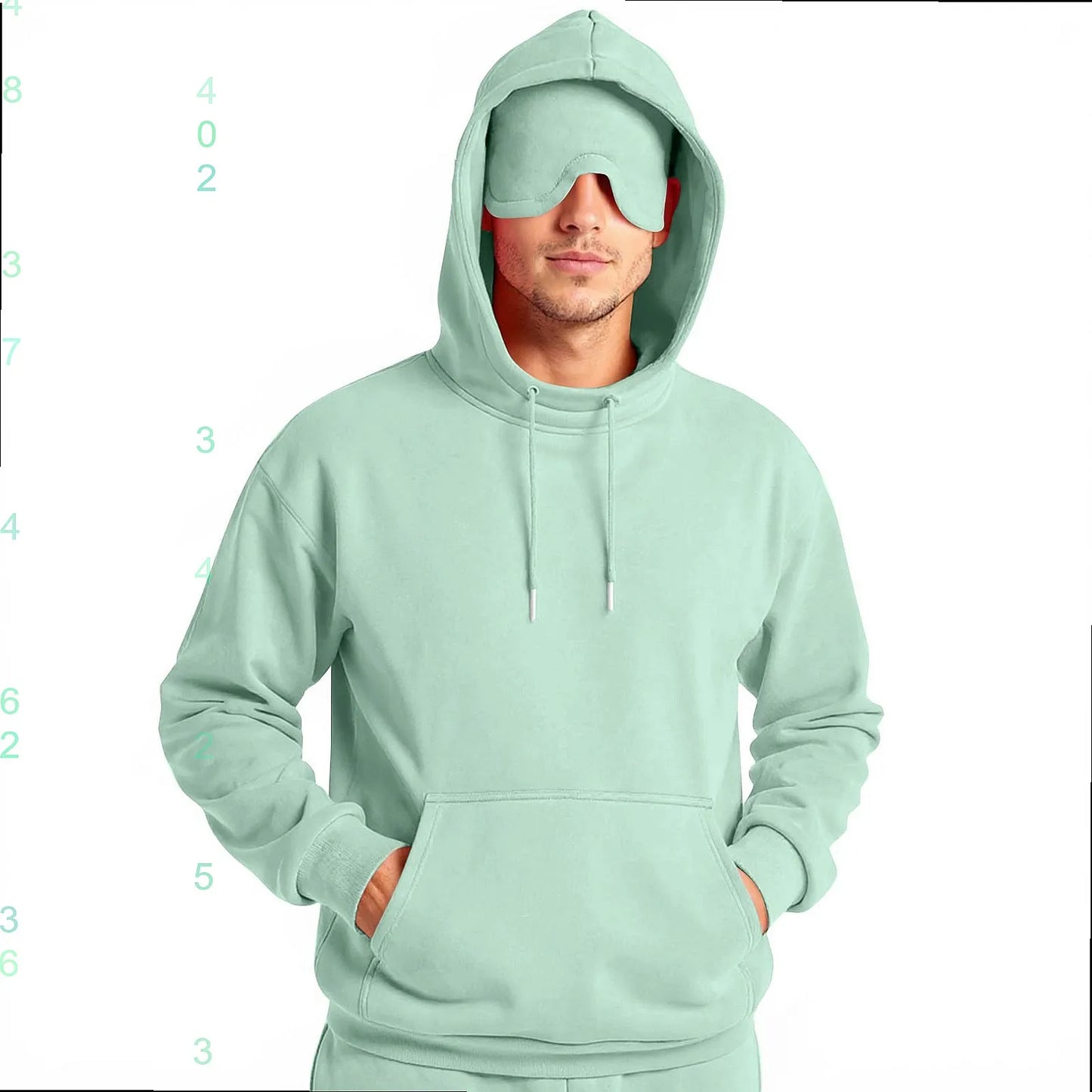 Unisex Hooded Sweatshirt with Eye Mask