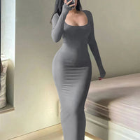 Women's Long Sleeve Slim Fit Dress