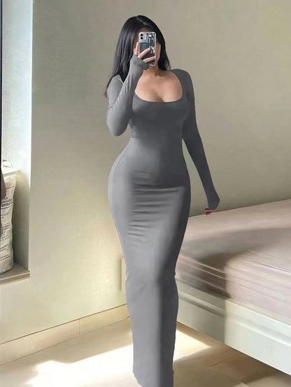 Women's Long Sleeve Slim Fit Dress