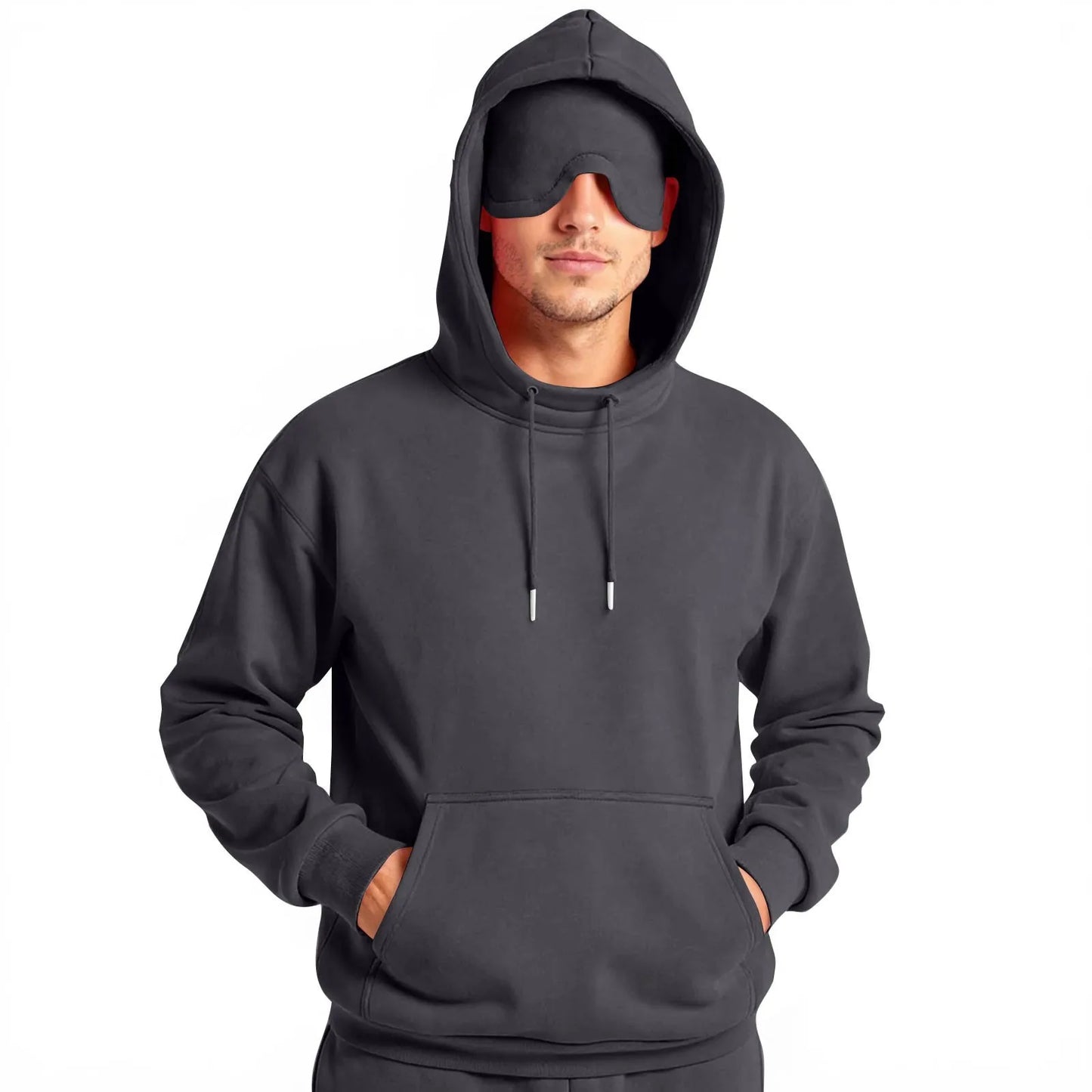 Unisex Hooded Sweatshirt with Eye Mask