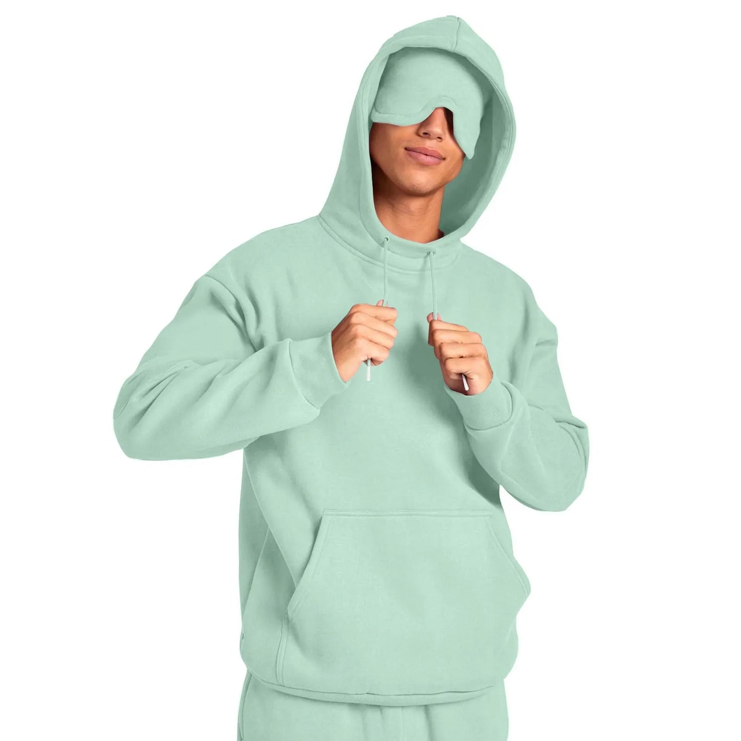 Unisex Hooded Sweatshirt with Eye Mask