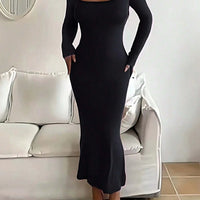 Women's Long Sleeve Slim Fit Dress