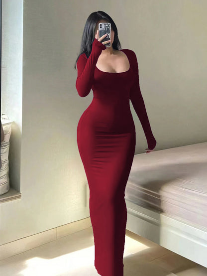 Women's Long Sleeve Slim Fit Dress