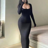 Women's Long Sleeve Slim Fit Dress