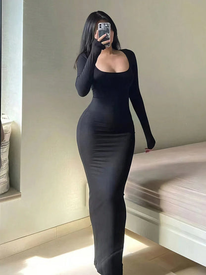 Women's Long Sleeve Slim Fit Dress