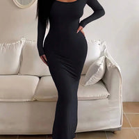 Women's Long Sleeve Slim Fit Dress