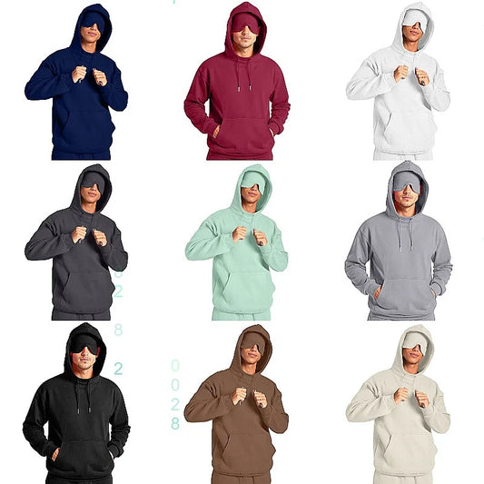 Unisex Hooded Sweatshirt with Eye Mask