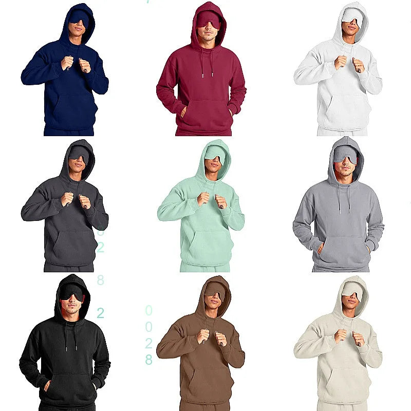 Unisex Hooded Sweatshirt with Eye Mask