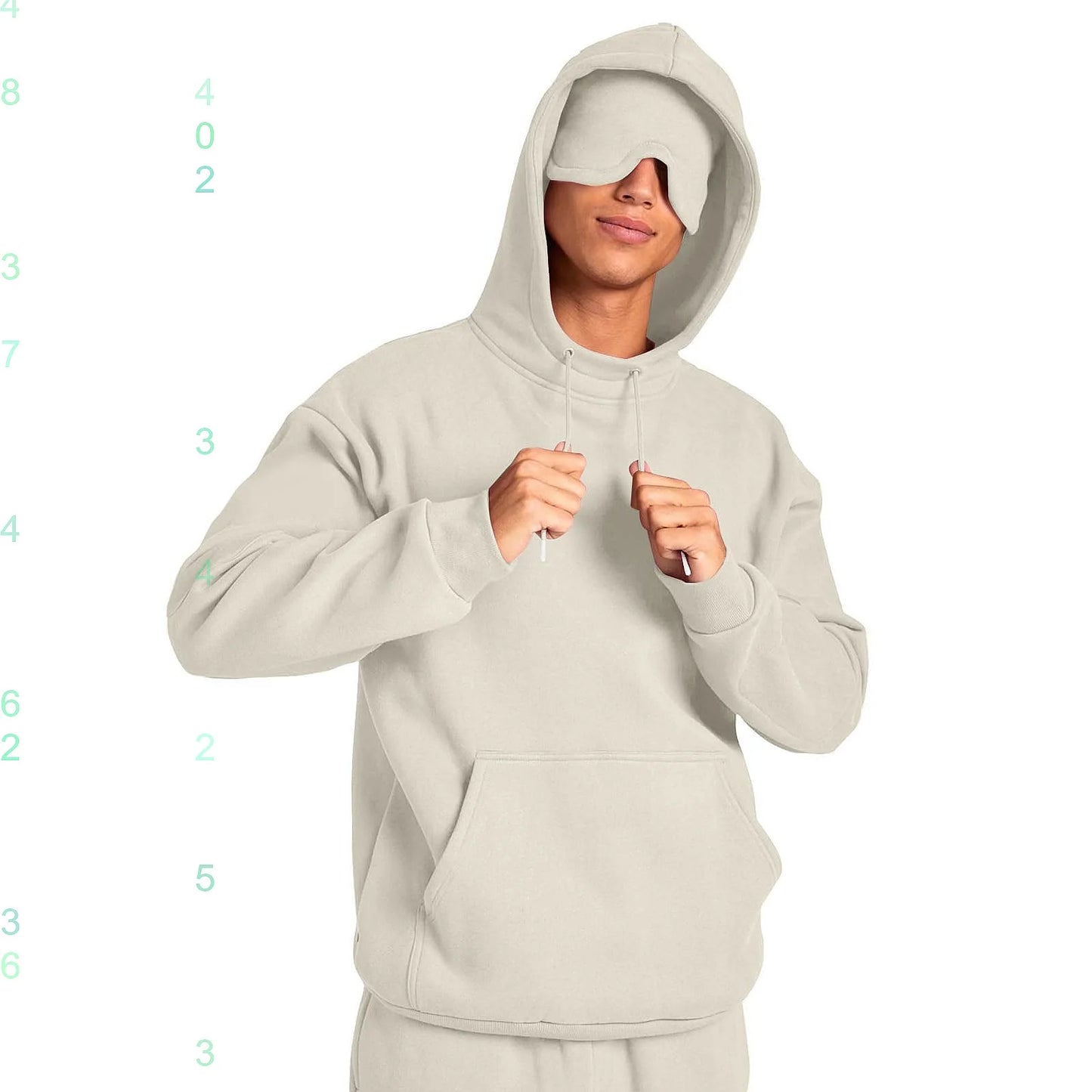 Unisex Hooded Sweatshirt with Eye Mask